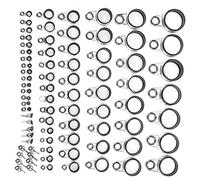 LUCKDANO Kit de reparación de Punteras para guías de cañas de surfcasting telescópicas - Anillos guía de Acero Inoxidable y cerámica duraderos para una fácil instalación - Kit de