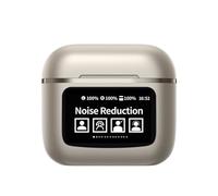 LUCKDANO Los Auriculares Inalámbricos YW09 Cuentan con una Pantalla Táctil y Cancelación Inteligente de Ruido, Vienen con un Estuche de Carga y Son IPX5 a Prueba de Agua Sudor, lo Que Hace (Gold)