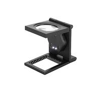 LUCKDANO Lupa Portátil de Bolsillo Plegable 30X con 2 Luces LED para Teléfono, Reparación de Computadora, Sello de Inspección de Joyería