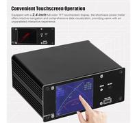 LUCKDANO Medidor de Potencia de Onda Corta con Pantalla Táctil Completa: Medidor de Roe Portátil con Medición de Banda Ancha de 0,4 MHz a 60 MHz, Configuraciones Personalizables y Alarma sobre Roe,