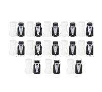 LUCKDANO Mini Botella de Burbujas Juego de 26 Botellas de Burbujas para Boda, Botellas de Fiesta con Forma de Novia y Novio para Compromiso, Aniversario y Celebraciones Nupciales, Blanco, Recuerdo