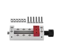 LUCKDANO Mini Taladro de Columna con Mordaza de 6,5 Cm (2,56 pulgadas) de Ancho y Abrazadera de Aluminio y Acero, con Rueda Ajustable para Máquinas de Grabado Tallado, Fabricaci