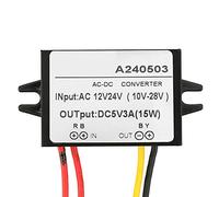 LUCKDANO Módulo de Fuente de Alimentación Convertidor Reductor de CA 12 V 24 V a CC 5 : Alta Eficiencia, Seguro, Resistente Al Agua para Pantallas de Automóviles, Cámaras, Ventiladores y Más (3A)