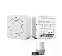 LUCKDANO Módulo de relé de Interruptor WiFi Bidireccional, Control Inalámbrico de 16A, Disyuntor Inteligente, Control por Voz, Compatible con Aplicación, Interruptor Remoto (1PCS)