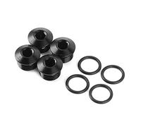 LUCKDANO ORB Plugs O Conector de Cabeza Hexagonal Macho 6AN con Kit O, Tapón de Puerto ORB de Aleación de Aluminio, Acabado Anodizado, Juego de 4 Piezas para Aplicaciones Automotrices
