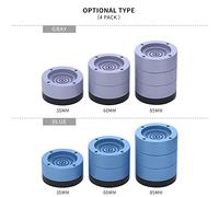 LUCKDANO Paquete de 4 Almohadillas Antivibración para Pies de Lavadora | Cancelación de Ruido, Altura Ajustable, Almohadillas de Goma Antideslizantes para Lavadoras, Secadoras, Refrigeradores y (3,5