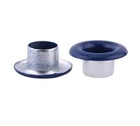 LUCKDANO Patretas de Metal, Ojales y Oyos de Metal con 100 Juegos de Arandelas, Ojales de álbumes de Recortes 100sets 5 Mm para Artesanía de Bricolaje, Ropa y Accesorios (azul oscuro)