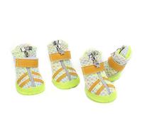 LUCKDANO Pequeños Zapatos para Perros, Botines de Perros Botas para para Pequeños Malla Al Aire Libre Maldita sin Aliento Botines para 4pcs Zapatos de para Medianos Grandes para Caminar Caminando (4