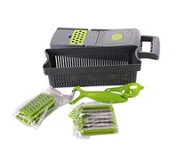 LUCKDANO Picador de Verduras Multifuncional Picador de Alimentos Multifuncional de 15 Piezas - Picadora de Verduras y Cebolla de Acero Inoxidable para Suministros de Cocina del Hogar - Fácil de Usar