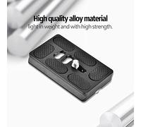 LUCKDANO Placa de Liberación Rápida con Montaje de Tornillo de 1/4 de Pulgada para Rótula de Bola de Trípode Arca Benro, Compatible con Cámaras SLR, Construcción de Aleación Liviana, Fácil (PU60)