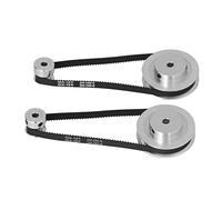 LUCKDANO Polea del Eje Poulie Juego de Poleas de Sincronización para Impresoras 3D Componentes de Aleación de Aluminio con Correa de Goma Rueda Síncrona de 20 y 60 Dientes 280 Mm de Largo 6 Mm de