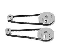 LUCKDANO Polea del Eje Poulie Juego de Poleas de Sincronización para Impresoras 3D Componentes de Aleación de Aluminio con Correa de Goma Rueda Síncrona de 20 y 60 Dientes 280 Mm de Largo 6 Mm de