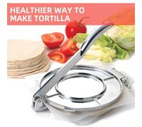 LUCKDANO Prensa para Tortillas de 8 Pulgadas - Máquina para Hacer Roti de Aleación de Aluminio de Primera Calidad con de Fácil Agarre - Herramienta Versátil para Tortillas de Maíz, Masa, Pizza,