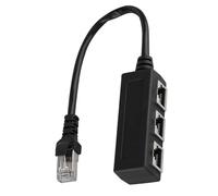 LUCKDANO Puertos Divisores de Extensión Cable de Extensión Ethernet - Divisor de Puerto Macho a 3 Hembra - Material ABS - Blindado para un Rendimiento Mejorado