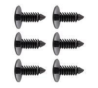 LUCKDANO Remaches Universales de Plástico Negro a Presión para Embellecedores de Automóviles, Diámetro de Orificio de 7,5 Mm, Clips de Nailon Duraderos para Parachoques y Faldones Laterales