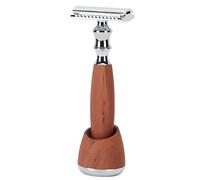 LUCKDANO Safety Barber Straight Blade Barber Straight Blade Afeitadora de Seguridad Manual Clásica de Doble Hoja con de madera: Imprescindible para el Cuidado de los Hombres, Liviana y