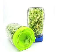LUCKDANO Tapas de Germinación de Plástico Cuatro Tapas de Germinación de Plástico Fáciles de Lavar para Tarros de Boca Ancha, BAP-, para Drenaje y Circulación, Adecuadas para Brotes de Soja y
