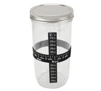 LUCKDANO Tarro de Masa Fermentada para Principiantes, Kit de Iniciación de Pan de Masa Fermentada, Tarro de Vidrio de 34 Oz con Tapa, Banda para Marcar la Fecha de Alimentación, Banda para Termómetro,