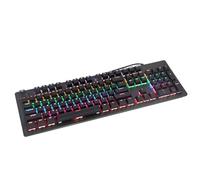 LUCKDANO Teclado Mecánico para Juegos con Cable de 104 Teclas | Retroiluminación Arcoíris RGB | Interruptores Azul/Rojo/marrón | Anti-Fantasma | Diseño Ergonómico | Compatible con y Mac