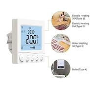 LUCKDANO Termostato Inteligente para Calentador de Agua WiFi 3A con Pantalla LCD de 3,2 Pulgadas Control por Voz y Aplicación Programable para Eficiencia Energética e Integración en el Hogar (Tipo 4)