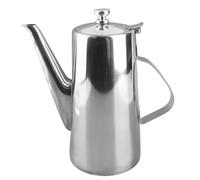 LUCKDANO Tetera de Metal Cepillado Tetera de Acero Inoxidable de 2 Litros de Espesor, Elegante Adecuada para el Hogar y el Comedor, Bebidas Calientes, café y Hervidor de Agua (2L boca larga)