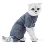 LUCKDANO Traje de Recuperación de Gatos, Traje de Recuperación de Gato de de de con Cuatro Patas Chaqueta de Herida Abdominal de para Mascotas para (Pisotón)
