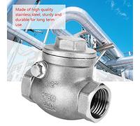 LUCKDANO Válvula de Retención Oscilante Unidireccional de Acero Inoxidable DN15 de 1/2", Rosca Hembra, Alta Presión y Resistente a la Corrosión, 200 PSI, Ideal para Aplicaciones de Agua y Aceite