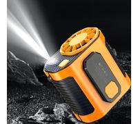 LUCKDANO Ventilador de Cintura Portátil Mini Ventilador Recargable de 5000 MAh Personal Turbo Manos Libres con 100 Niveles de Velocidad del Viento Ideal para Actividades Al Aire Libre, Viajes y