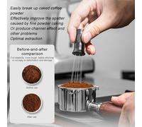 LUCKDANO WDT Tool Distribuidor de - Agitador de café Ajustable con 6 Agujas y Soporte Magnético - Diseño de Acero Inoxidable 304 para una Extracción óptima Máquina de Imprescindible (Tipo A no