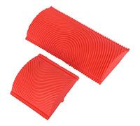 LUCKDANO Wood Paint Tool Juego de 2 Herramientas de Pintura con Efecto de Veta de Madera de Caucho - Pincel para Decoración de Paredes DIY - Diseño de Goma Fácil de Usar y Duradero para Impresionantes