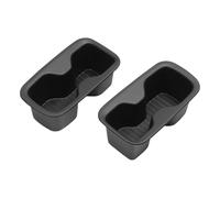 LUCKEASY 2 portavasos laterales para puerta de segunda fila para Hyundai Santa Fe 6/7 Seat 2024 2025 2026, limitador de bebidas trasero, accesorios interiores, TPE, color negro