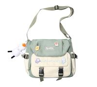 LUCKGONI Bolso bandolera de lona con colgante de gran capacidad para adolescentes, niñas, estudiantes, escuela, 2024