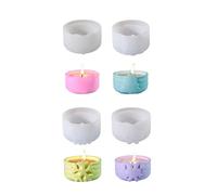 LUCKGONI Caja de joyería de silicona para manualidades, serie navideña, moldes de base de velas de silicona flexible