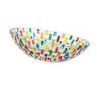 LUCKGONI Cuenco de cristal colorido para frutas, postres, dulces, aperitivos, centro de mesa, para decoración del hogar y boda