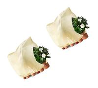 LUCKGONI Paquete de 2 cubiertas de seguridad para plantas de invierno que resaltan el cordón deslizante ventilado y arbustos horizontales Shih Tzus