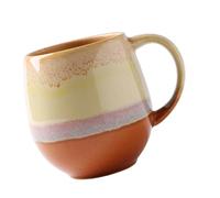 LUCKGONI Taza de café de cerámica vintage con diseño degradado, taza artesanal de alto fuego con asa, ideal para uso en casa, oficina, cafeterías