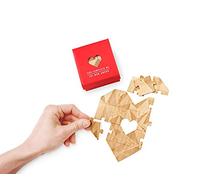 Luckies of London LUKYCMR - Puzzle felicitaciones, diseño corazones, color rojo