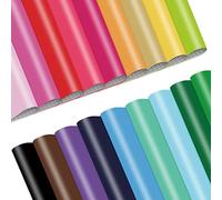 LUCKIGUCK Infusible Transfer Ink Sheets - Hojas de tinta de transferencia indelebles (18 unidades, 30,5 x 30,5 cm, color sólido, transferencia de color y patrón)