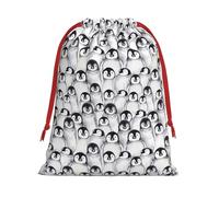 Luckily&Day Bolsa de regalo de terciopelo suave con estampado de pingüinos lindos con cordón personalizado para mujer, 1 paquete