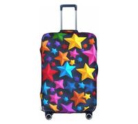 Luckily&Day Color Stars - Funda protectora elástica para equipaje de viaje (para 18 a 32 pulgadas), Blanco, Small