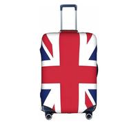 Luckily&Day Funda protectora elástica para equipaje de viaje con bandera del Reino Unido (para 18-32 pulgadas), Blanco, X-Large