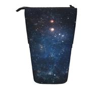 Luckily&Day Galaxy Space - Bolsa retráctil vertical para maquillaje de oficina, Negro, One Size, Telescópico