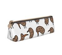 Luckily&Day Kiwi Birds - Bolsa triangular personalizada con bonito estampado de pájaros de kiwi, elegante organizador de cosméticos con cremallera, Blanco, One Size, Elegante