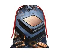 Luckily&Day Procesador de computadora con impresión de luz mágica, bolsa de regalo multiusos con cordón, terciopelo súper suave, bolsa de regalo personalizada para almacenamiento, grande, 1 paquete