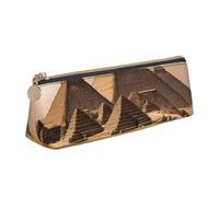 Luckily&Day Pyramids of Egypt - Bolsa triangular personalizada con estampado de pirámides de Egipto, elegante organizador de cosméticos con cremallera, color blanco, talla única, elegante, Blanco, One