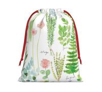 Luckily&Day Springtime Herb Garden - Bolsa de regalo personalizada con cordón ajustable, terciopelo suave, para mujer, Navidad, 1 paquete