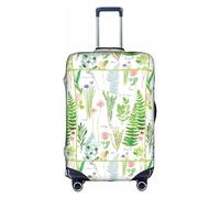 Luckily&Day Springtime Herb Garden - Funda protectora elástica para equipaje de viaje (para 18 a 32 pulgadas), Blanco, Medium