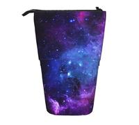 Luckily&Day Universe Galaxy Star Space Print - Bolsa retráctil vertical para maquillaje de oficina, Negro, One Size, Telescópico