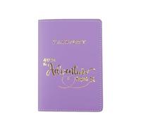Luckious Elegance in Every Journey - Funda para pasaporte - Compañero de viaje seguro y elegante, Purple, Impresión de letras