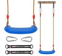 Luckits Juego de columpio para niños, columpios de plástico con cuerda ajustable, resistente, fácil de instalar, asiento oscilante para niños, niñas, interior/al aire libre/patio de recreo/hogar/árbol